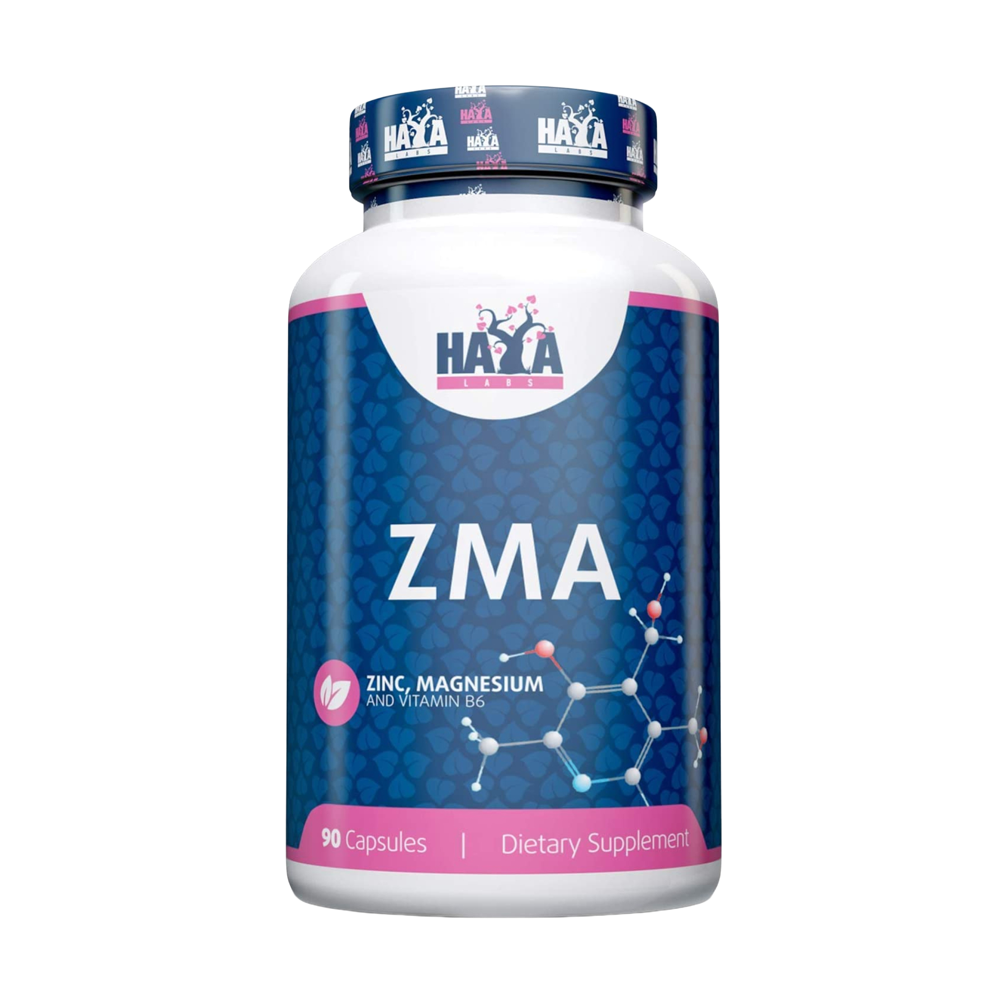 Цинк, магній та вітамін B6 Haya Labs ZMA, 90 капсул